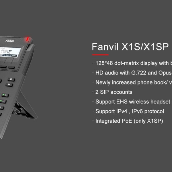 Fanvil X1SP – Telefono IP PoE Compatibile Con Sistemi VoIP, Semplice E Affidabile Per Ufficio