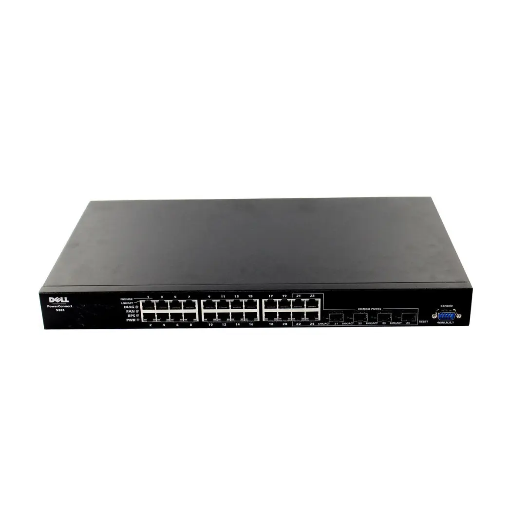 Dell-PowerConnect-5324-24x-1Gb-Gibabit-Ethernet-L3-1U-4-Combo-SFP-Switch-XJ675-1